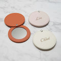 Miroir de poche cuir